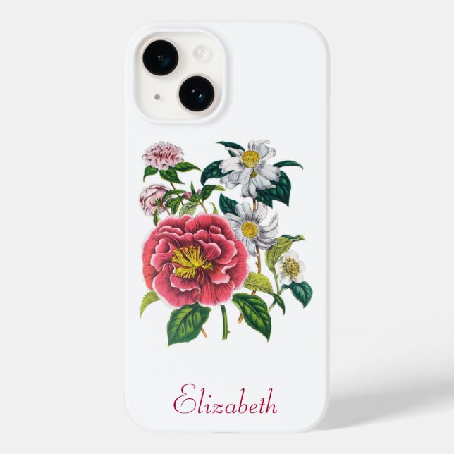 Funda De Case-Mate Para iPhone Camellias personalizadas (Reverso )