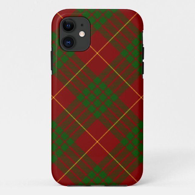 Funda De Case-Mate Para iPhone Cameron tartán rojo verde a cuadros (Reverso)