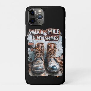 Funda Para iPhone 11 Pro Camina a una milla en mis zapatos - Inspirador rús