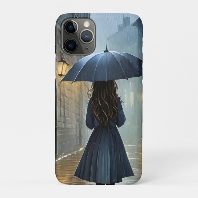 Funda De Case-Mate Para iPhone Caminando bajo la lluvia (Reverso)
