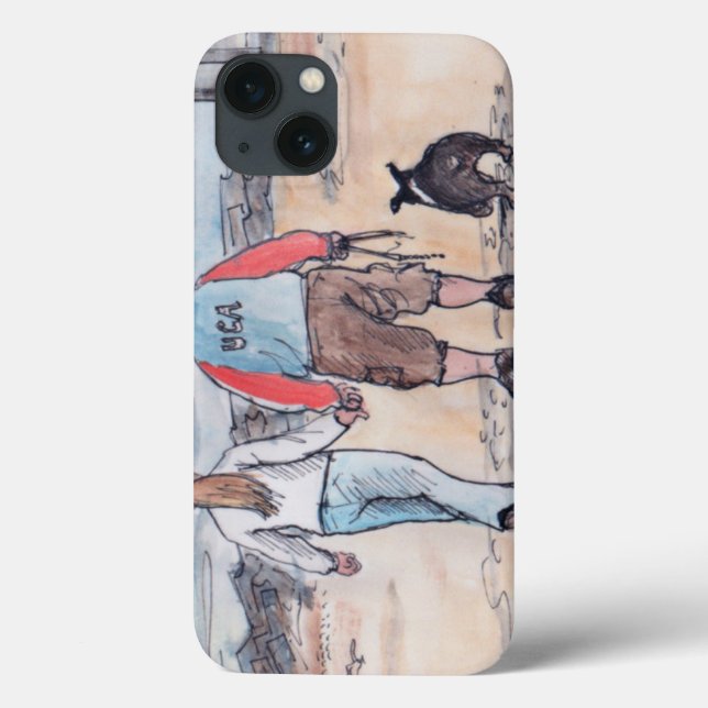 Funda De Case-Mate Para iPhone Caminando el perro - 04 (Reverso)
