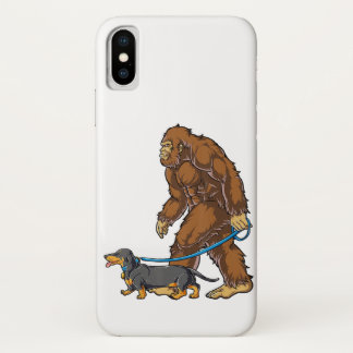 Funda Para iPhone X Caminata de Perro a Pie Grande Dachshund T Sasquat