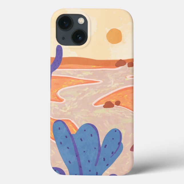 Funda De Case-Mate Para iPhone Camino a través del desierto pintado (Reverso)