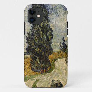 Funda Para iPhone 11 Camino con los cipreses, 1890 de Vincent van Gogh