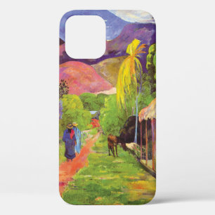 Funda Para iPhone 12 Pro Camino de Paul Gauguin en Tahití Arte fino vintage