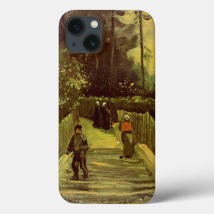 Funda Para iPhone 13 Camino inclinado en Montmartre por Vincent van Gog