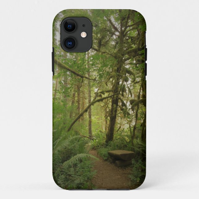 Funda De Case-Mate Para iPhone Camino verde pacífico de Washington (Reverso)