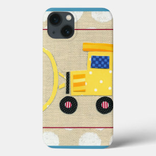 Funda Para iPhone 13 Camión bulldozer de juguete amarillo de Chariklia