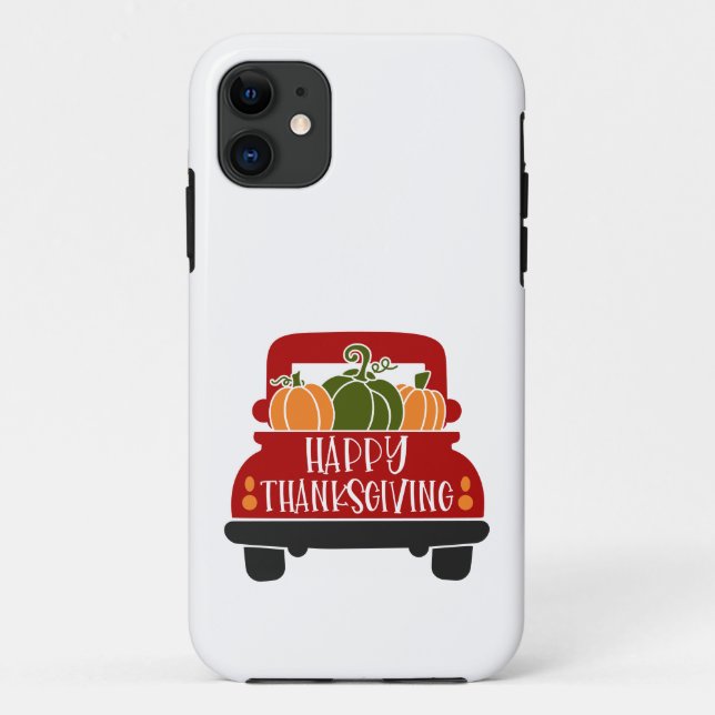 Funda De Case-Mate Para iPhone Camión de Acción de Gracias (Reverso)