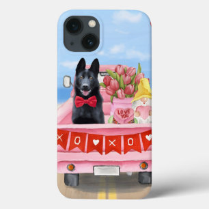 Funda Para iPhone 13 Camión de corazones del Día de San Valentín con pe