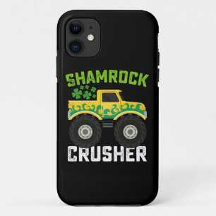 Funda Para iPhone 11 Camión de monstruo cruzado de Shamrock en el Día d