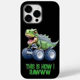 Funda Para iPhone 14 Pro Max De Case-Mate Camión monstruo de los dinosaurios, cumpleaños per