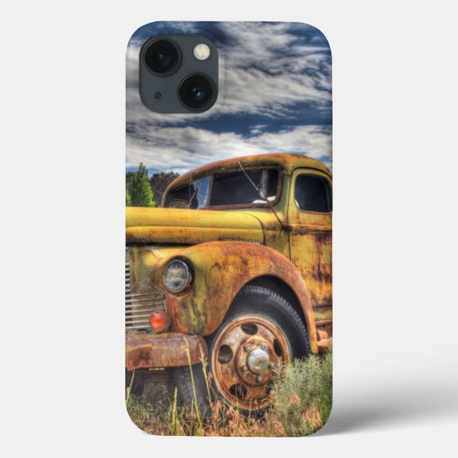 Funda De Case-Mate Para iPhone Camión viejo abandonado en campo (Reverso)