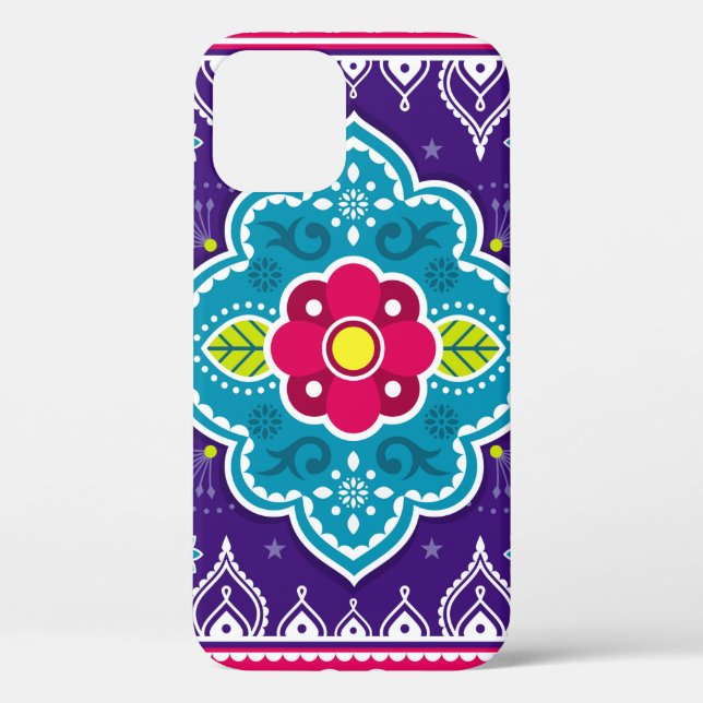 Funda De Case-Mate Para iPhone Camiones de arte indio y paquistaní sin fisuras (Reverso )