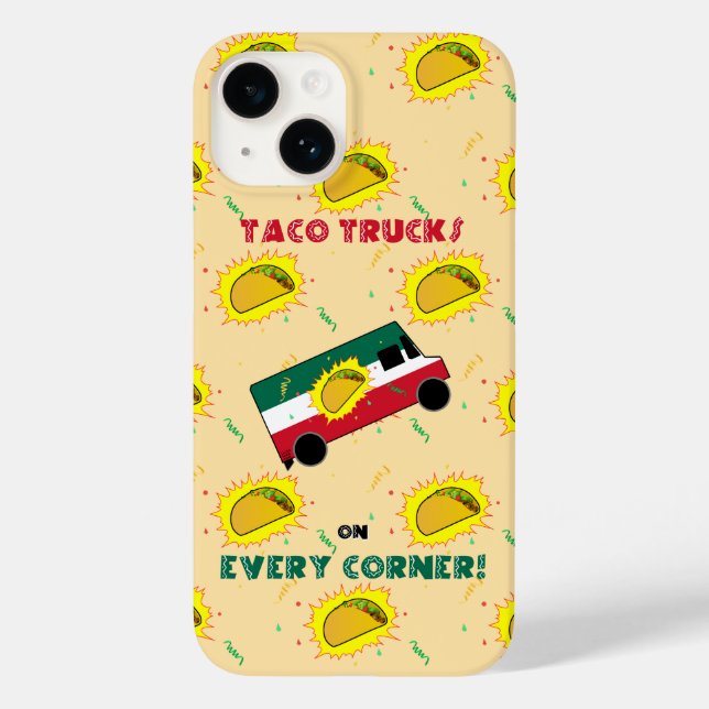 Funda De Case-Mate Para iPhone Camiones De Taco En Cada Esquina (Reverso )