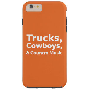 Funda Resistente Para iPhone 6 Plus Camiones, vaqueros y música country