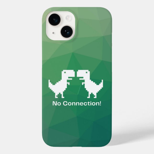 Funda De Case-Mate Para iPhone Camisa de Google dinosaur "sin conexión" (Reverso )