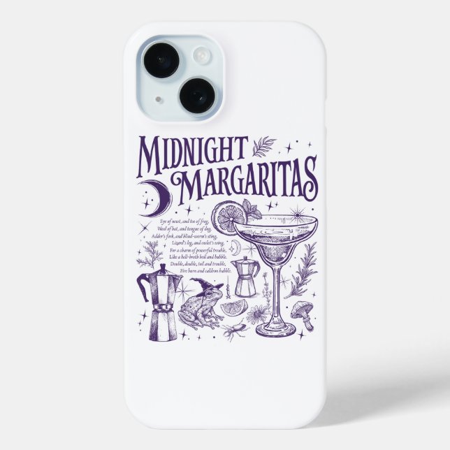 Funda De Case-Mate Para iPhone Camisa de Halloween Margaritas (Reverso )