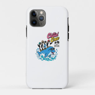 Funda Para iPhone 11 Pro Camiseta Chillin Crew Surf Club Pingüino Delfín
