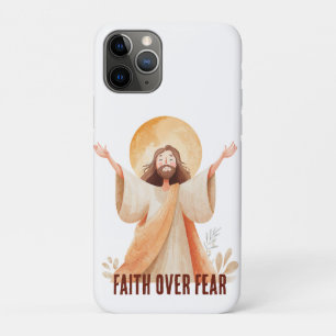 Funda Para iPhone 11 Pro Camiseta cristiana Jesús Fe sobre Miedo