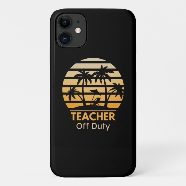 Funda De Case-Mate Para iPhone Camiseta del profesor fuera de servicio (Reverso)