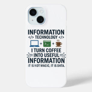 Funda Para iPhone 15 Camiseta Divertida de Ciencias de la Computación -