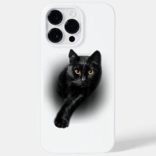 Funda Para iPhone 14 Pro Max De Case-Mate Camiseta Gato Negro Ojos Amarillos Tee Gatos