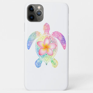 Funda Para iPhone 11 Pro Max Camiseta hawaiana de tortuga marina de tinte