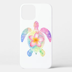 Funda Para iPhone 12 Pro Camiseta hawaiana de tortuga marina de tinte