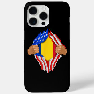 Funda Para iPhone 15 Pro Max Camiseta Sangre Rumana Dentro de Mí Bandera de Rum