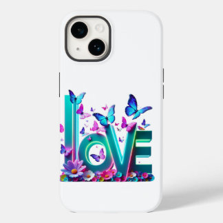 Funda Para iPhone 14 De Case-Mate Camiseta Vibrant Love and Butterflies – Colorful F