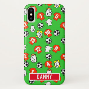 Funda Para iPhone X Camisetas De Fútbol De Banda Roja.