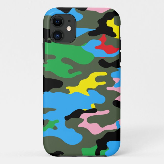 Funda De Case-Mate Para iPhone camo arco iris (Reverso)