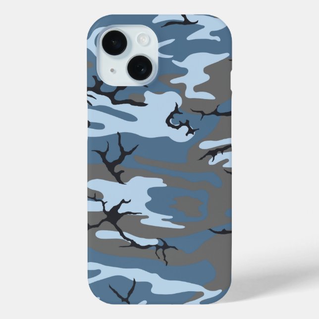 Funda De Case-Mate Para iPhone Camo azul (Reverso )