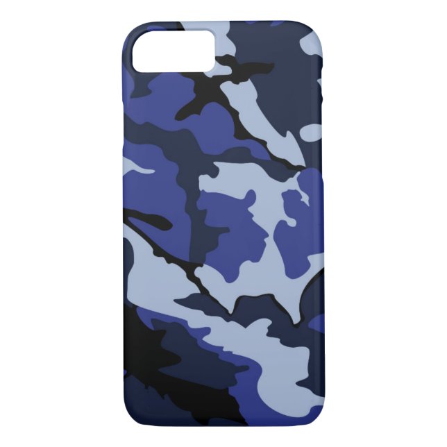 Funda De Case-Mate Para iPhone Camo azul, iPhone 7, caso de Barely There (Reverso)