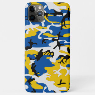 Funda Para iPhone 11 Pro Max Camo azul y amarillo