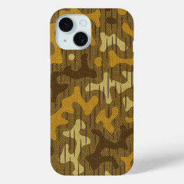 Funda Para iPhone 15 Camo Brown, Ejército de la Antigua Escuela