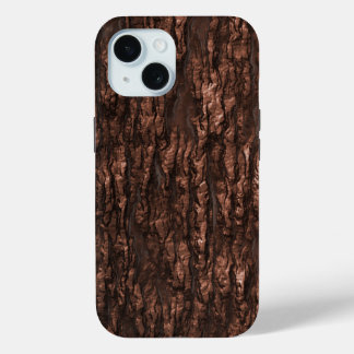 Funda Para iPhone 15 Camo de corteza marrón