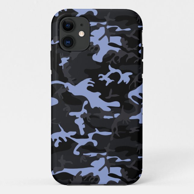 Funda De Case-Mate Para iPhone Camo de resaltados azules de Guay (Reverso)