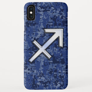 Funda Para iPhone XS Max Camo digital de la Marina de Rótulo Zodiac Sagitta