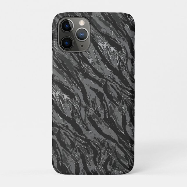 Funda De Case-Mate Para iPhone Camo gris a rayas (Reverso)