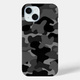 Funda Para iPhone 15 Camo gris negro