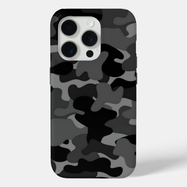 Funda De Case-Mate Para iPhone Camo gris negro (Reverso )