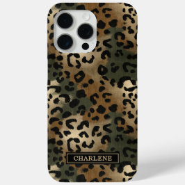Funda Para iPhone 15 Pro Max Camo Leopard Print Monogrammed