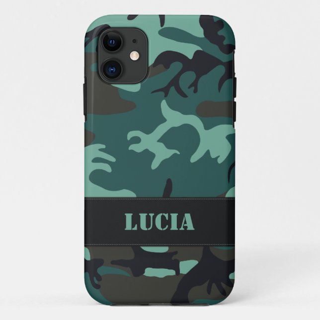 Funda De Case-Mate Para iPhone Camo militar personalizable (Reverso)