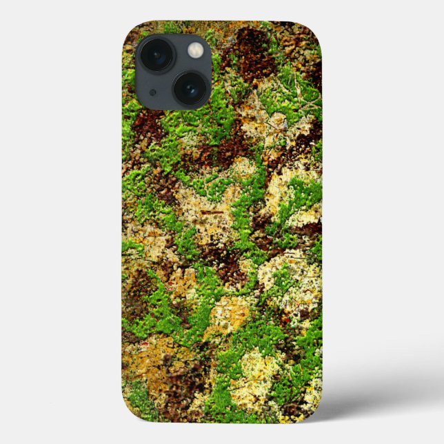 Funda De Case-Mate Para iPhone Camo Moss Rust Aged Grunge Vieja Textura (Reverso)