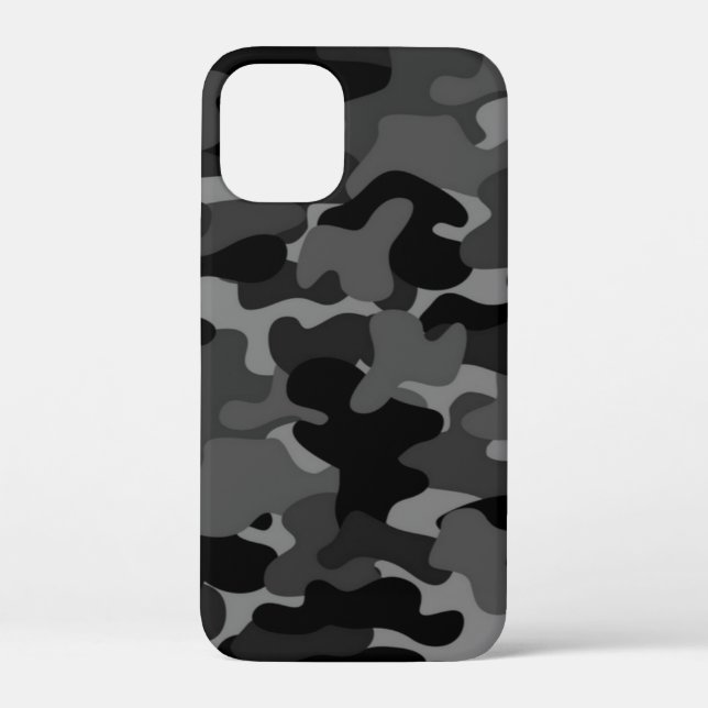 Funda De Case-Mate Para iPhone Camo negro gris (Reverso )