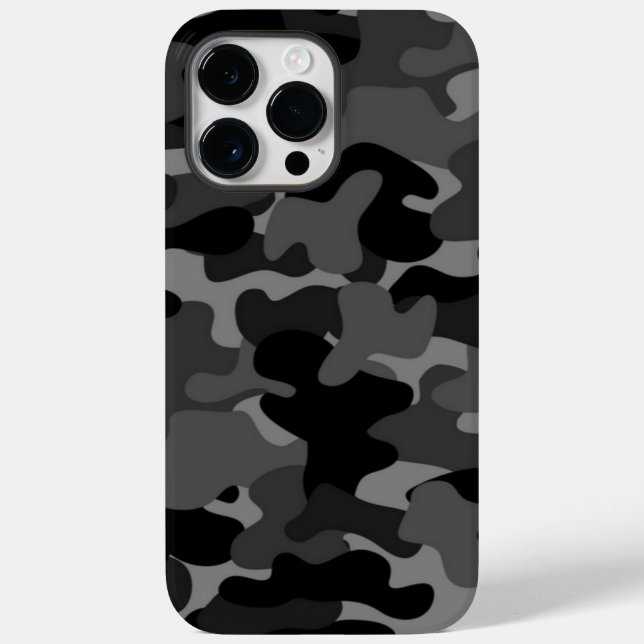Funda De Case-Mate Para iPhone Camo negro gris (Reverso )