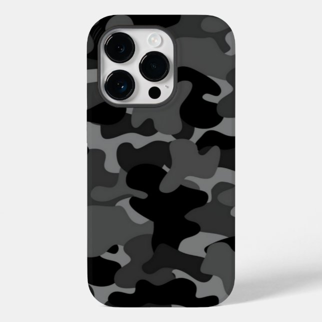 Funda De Case-Mate Para iPhone Camo negro gris (Reverso )