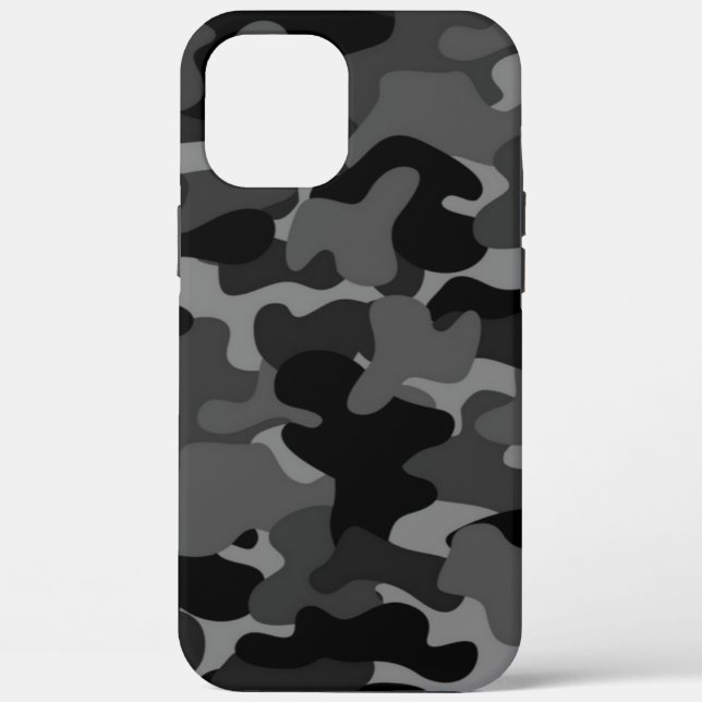 Funda De Case-Mate Para iPhone Camo negro gris (Reverso )